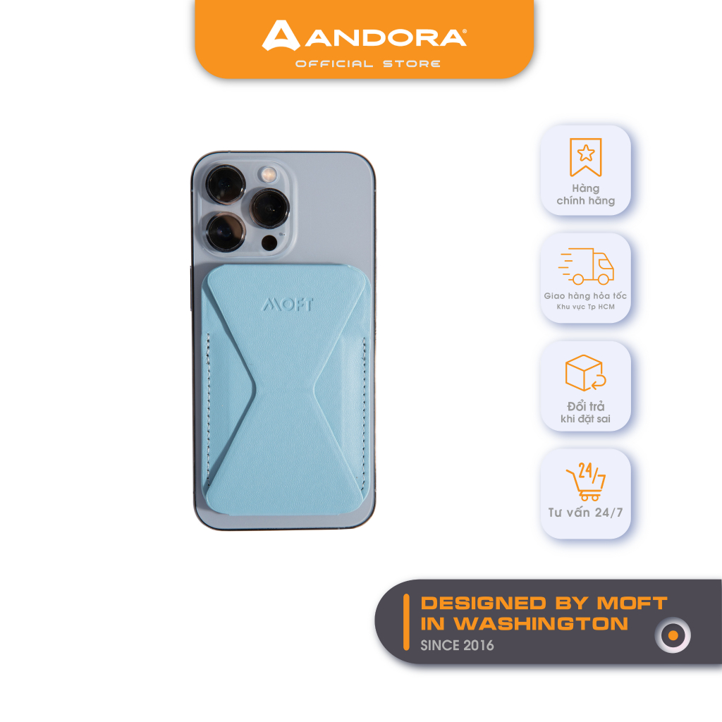Giá đỡ kiêm ví đựng thẻ tín dụng MOFT Snap-On cho Smartphone