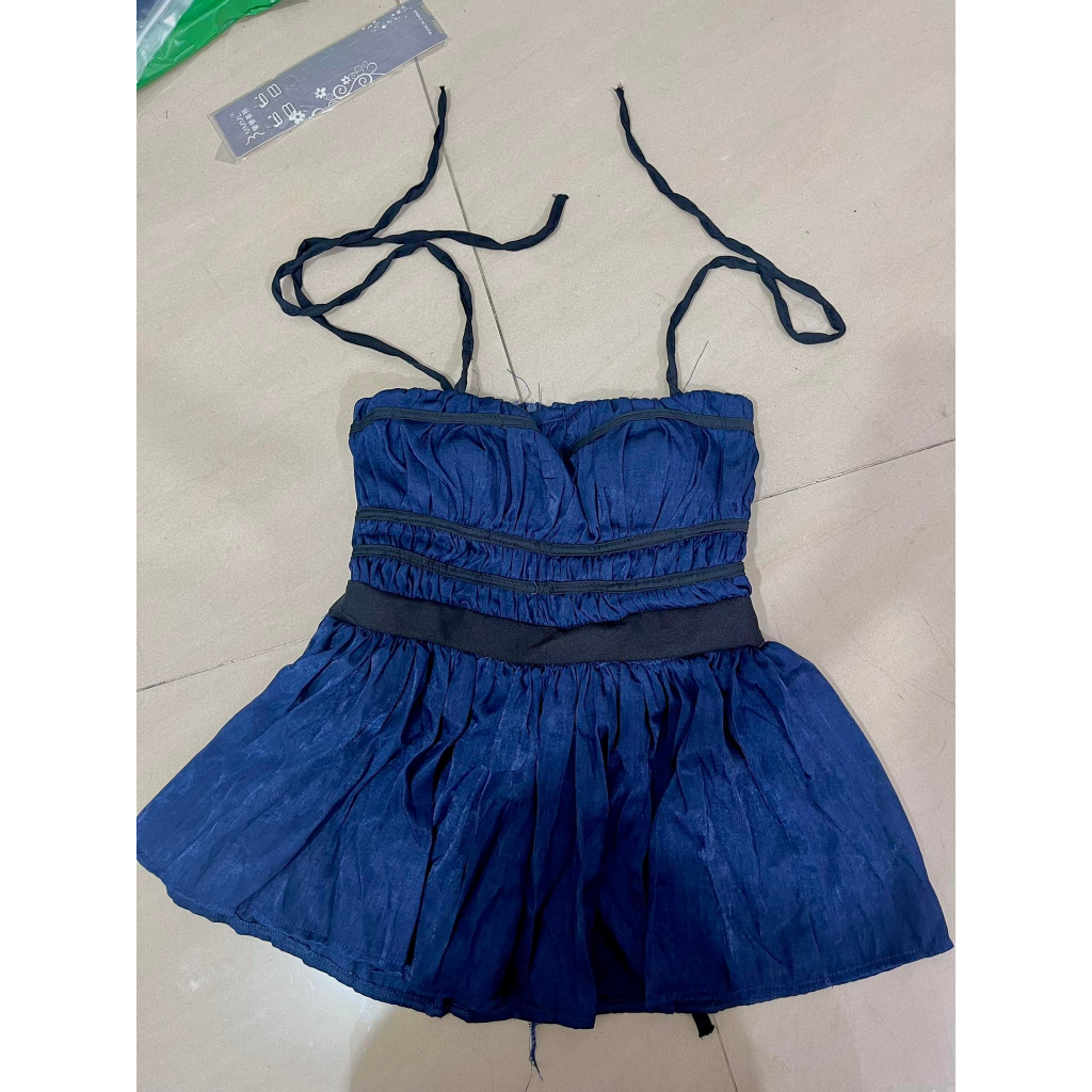 Aó Hai Dây Jean Bo Chun Siêu Xinh CC130 TAT (HỎA TÔC)