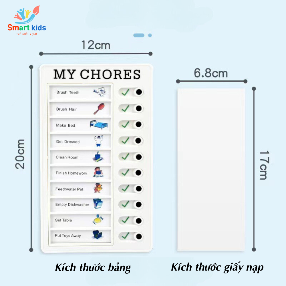 Bảng Theo Dõi Kế Hoạch Hàng Ngày Cho Bé, Bảng Ghi Chú Kế Hoạch Hàng Ngày Giúp Rèn Luyện Tính Chủ Động Tự Giác SmartKids