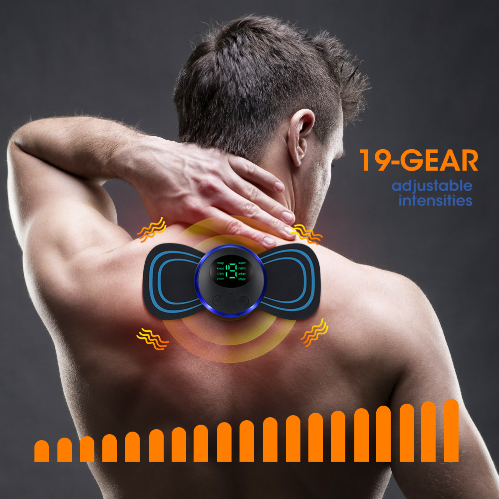 Máy Massage Toàn Thân, Miếng Dán Massage Xung Điện Mini Cổ Vai Gáy, Cơ Bắp Tay Toàn Thân, 8 Chế Độ Massage Chế Độ