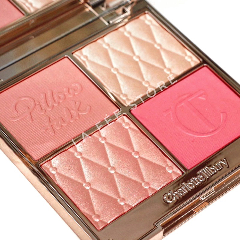 SALE 🔥 Bảng phấn má + bắt sáng 4 ô Charlotte Tilbury Pillow Talk Beautifying Face Palette