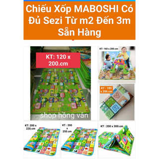 Chiếu xốp , chiếu MABOSHI 2 mặt dành cho bé, có đủ cỡ từ 1m2, 1m5, 1m6, 1m8, 2m2, 2m5, 3m2 màu ngẫu nhiên giá 64000đ