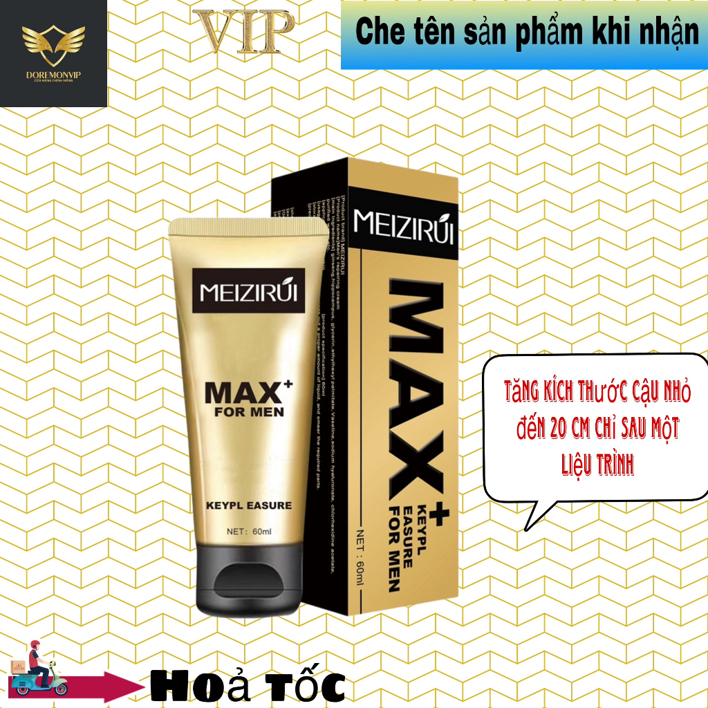 Kem MAX+ VÀNG Tăng Kích Thước Cậu Nhỏ Chỉ Sau 1 Liệu Trình, Không Quay Trở Lại Trạng Thái Ban Đầu