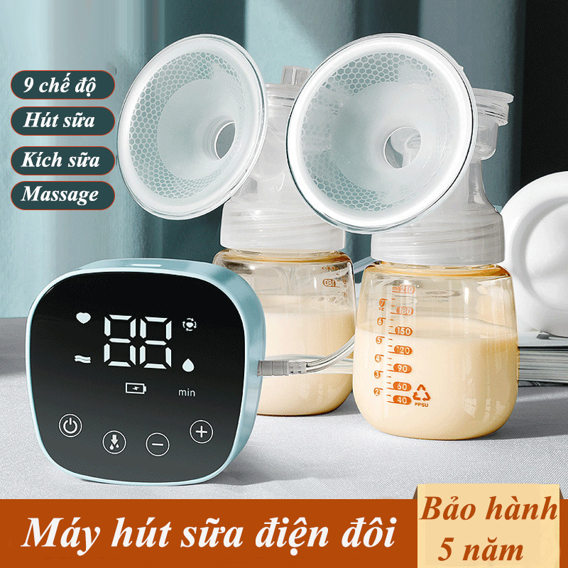 Máy hút sữa điện đôi thông minh tốt hơn fatz baby freemax, Máy vắt sữa cao cấp, máy kích sữa có chế độ massage