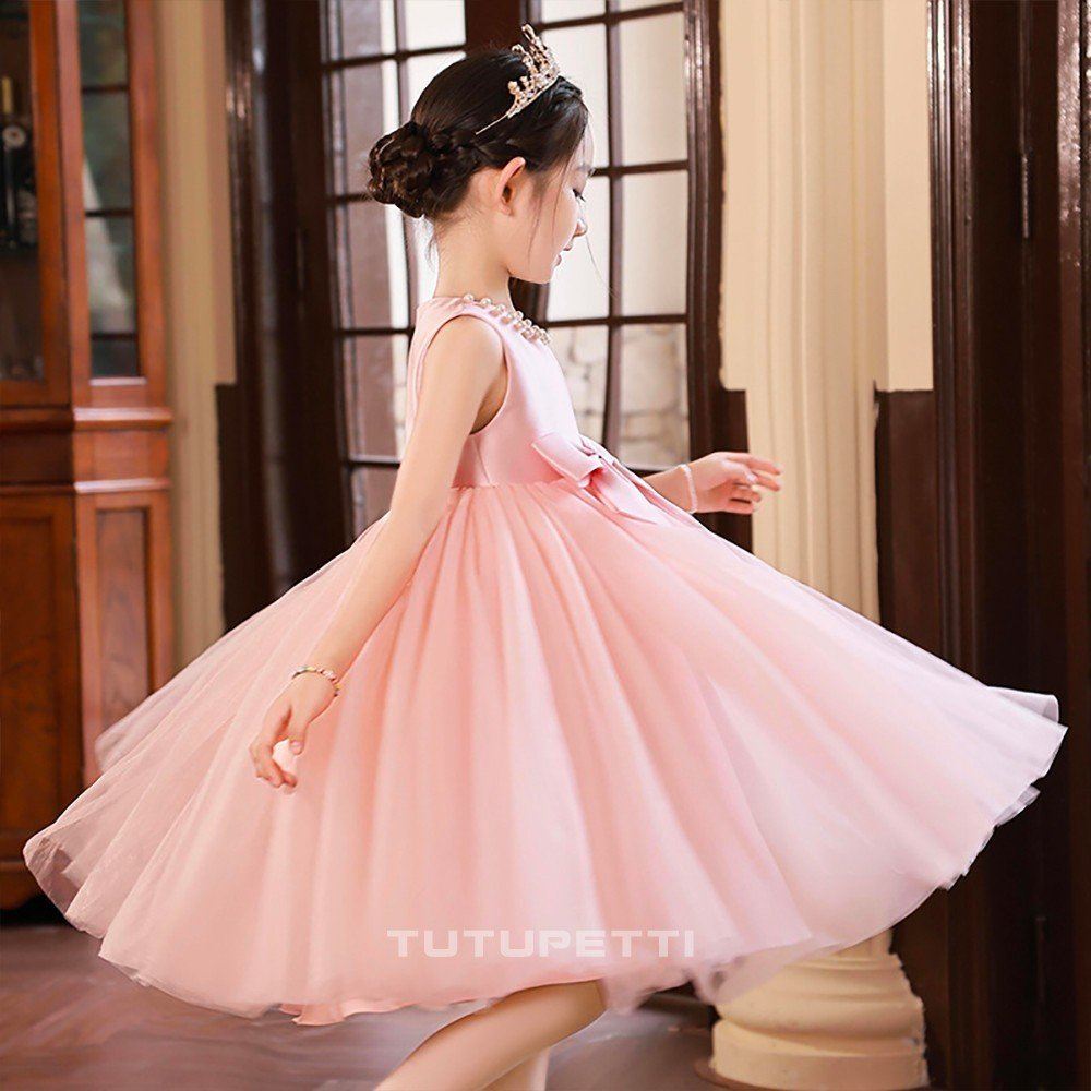[Mã FADEP2212 giảm 10k đơn từ 99k] Đầm váy công chúa cho bé gái Tutupetti không tay lưng nơ sang trọng, xinh xắn