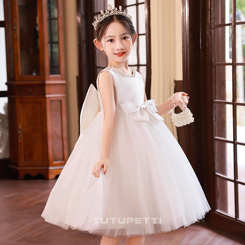 [Mã FADEP2212 giảm 10k đơn từ 99k] Đầm váy công chúa cho bé gái Tutupetti không tay lưng nơ sang trọng, xinh xắn
