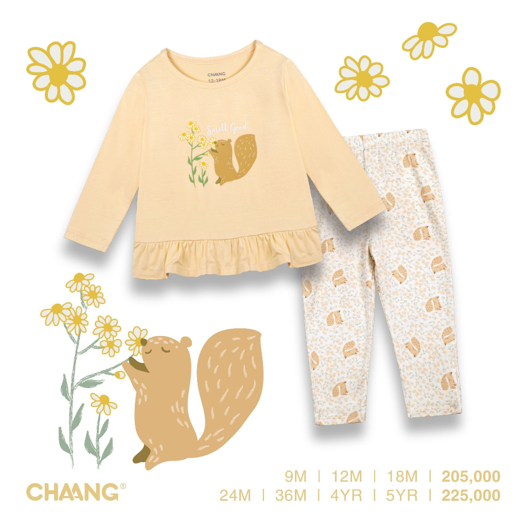 Chaang Bộ dài babydoll bé gái Park AW2022D10