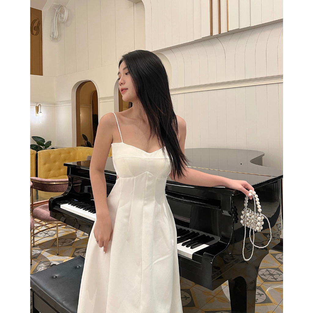 BBSTORE'S Đầm Xòe Hai Dây Dự Tiệc Thiết Kế Hở Lưng Gợi Cảm -D1909