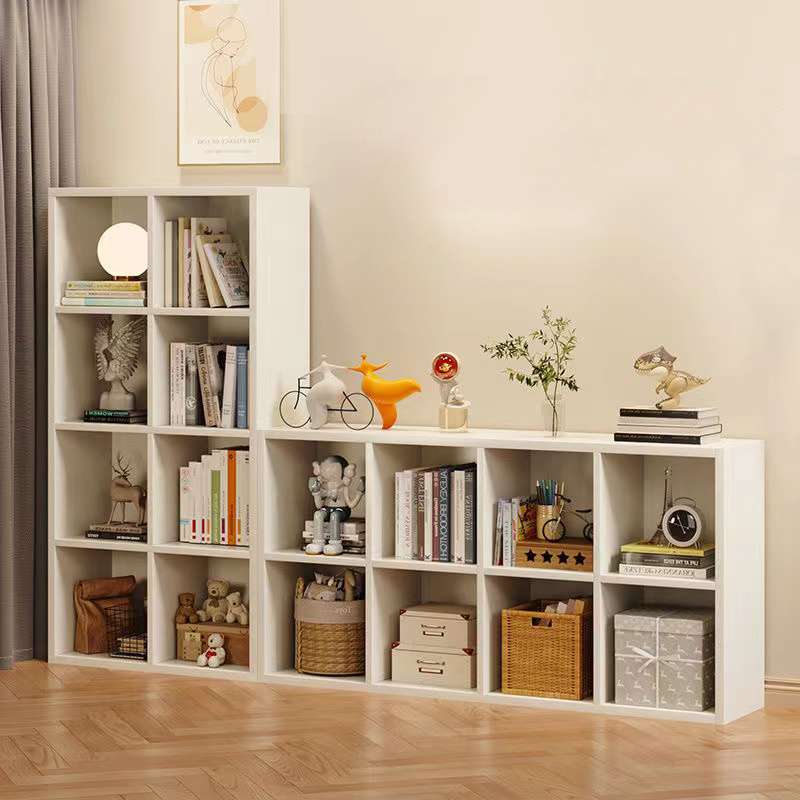 Kệ sách để sàn kệ tổ ong 8 ô đa tầng bằng gỗ kệ sách để cạnh bàn làm việc- GA22.01
