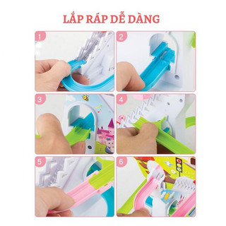 Đồ chơi chó cứu hộ, xe lửa thomas cầu trượt leo thang