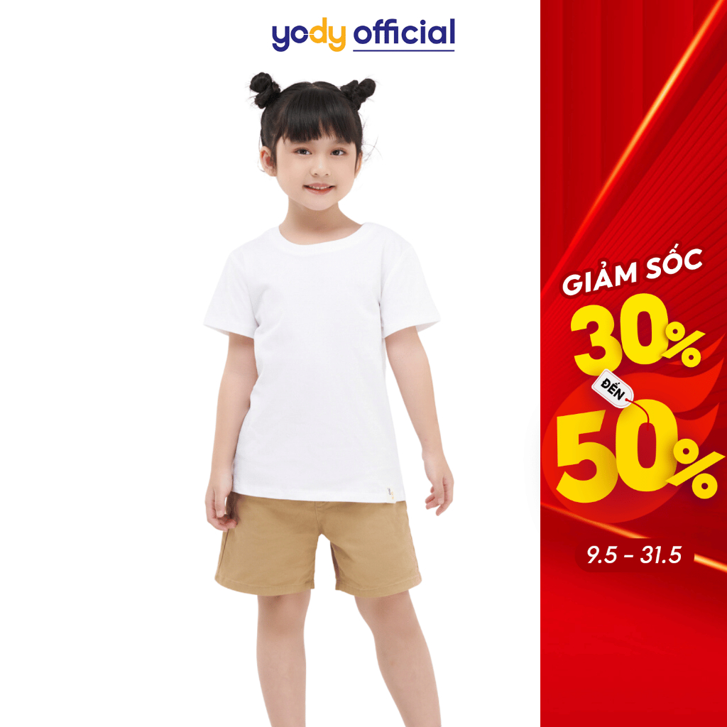 Áo thun trẻ em YODY chất cotton mềm mại, cổ tròn tay ngắn - TSK5219