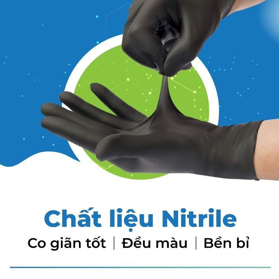 Găng Tay Màu Đen Không Bột- Thương Hiệu Zen Glove