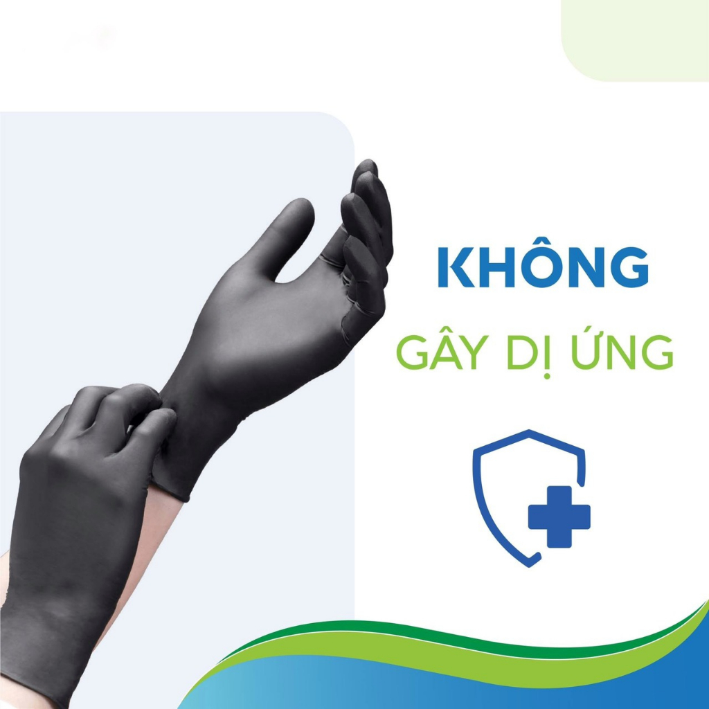 Găng Tay Màu Đen Không Bột- Thương Hiệu Zen Glove