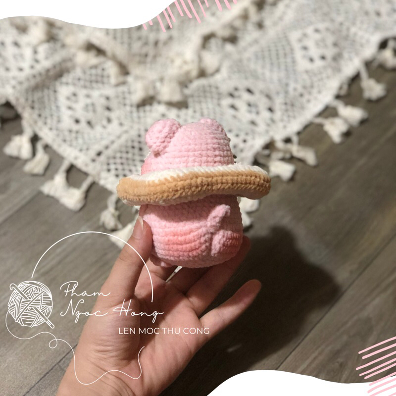 Lợn bánh mì, lợn nhồi bông, lợn len, len móc thủ công