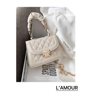 Túi xách nữ, Túi mini nữ nắp gập da thêu dập nổi xách tay hoặc đeo chéo - Lily Handbag