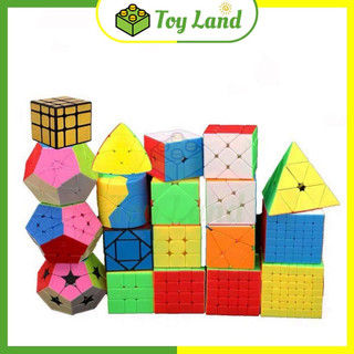 Bộ sưu tập rubik không viền màu rubic stickerless 2x2 3x3 4x4 5x5 tam giác đồ chơi trí tuệ