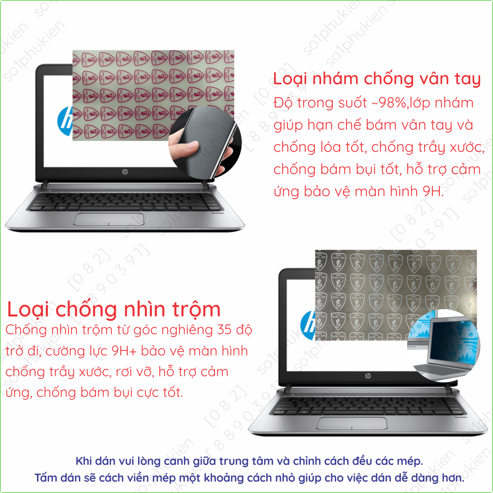 Dán màn hình cường lực HP Probook 430 G1/G2/G3/G4/G5/G6/G7/G8/G9 nano dẻo siêu mỏng trong suốt, nhám, chống nhìn trộm