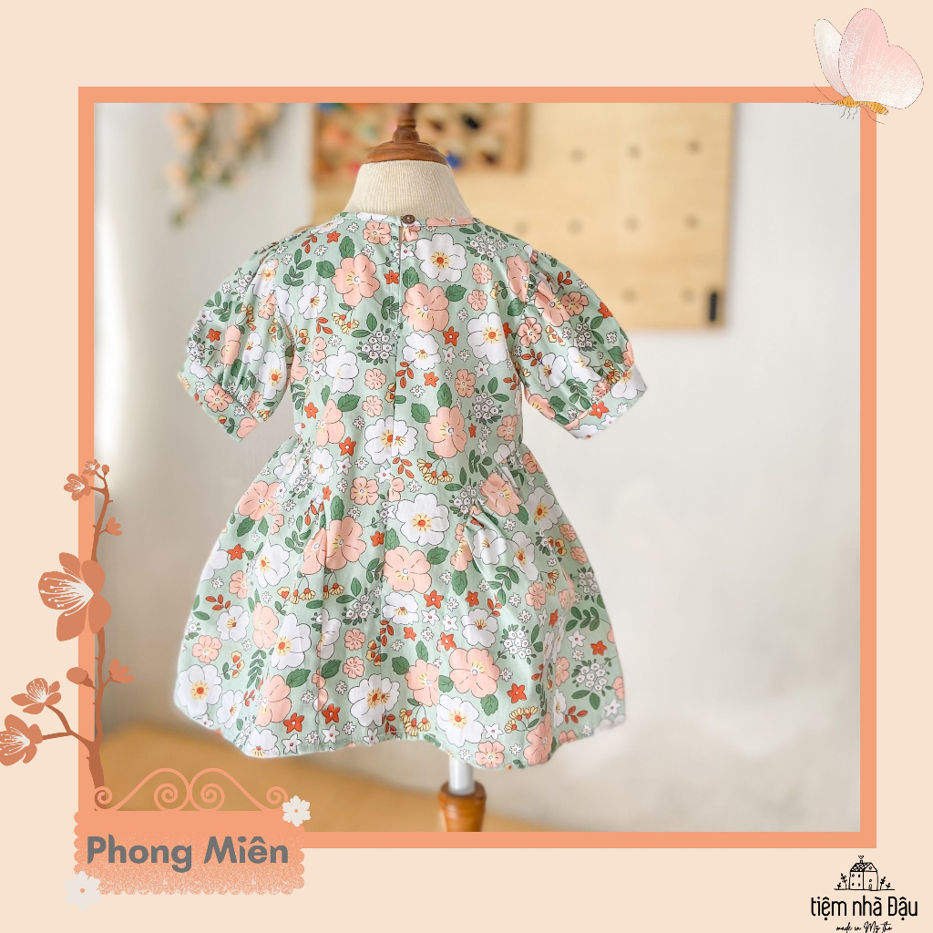 [Tiệm nhà Đậu] Phong Miên - Đầm cotton bé gái thiết kế
