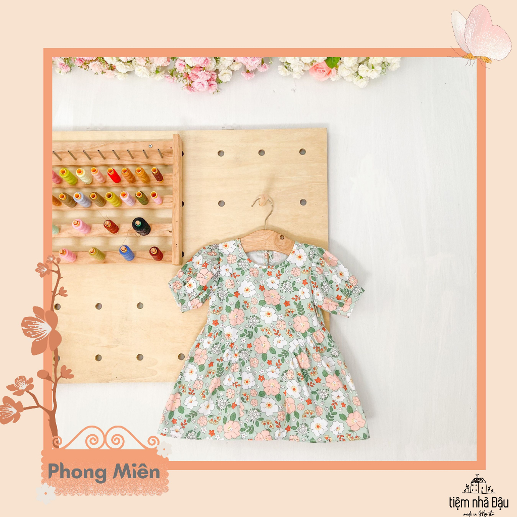 [Tiệm nhà Đậu] Phong Miên - Đầm cotton bé gái thiết kế