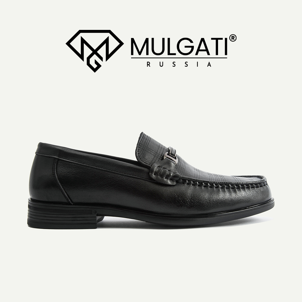 Giày lười nam MULGATI Horsebit Loafer da bò cao cấp vân caro đai kim loại - A258C-A2