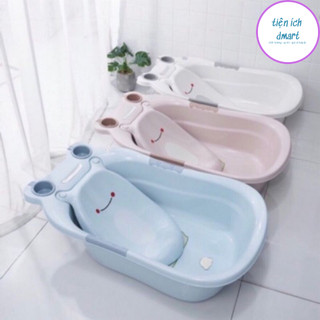 Chậu tắm cho bé sơ sinh hình ếch, chậu tắm cho bé nhựa cao cấp có tấm lót đỡ bé 2203