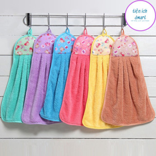 set khăn lau tay nhà bếp sợi cotton siêu mềm mịn, khăn lau treo tường đa năng