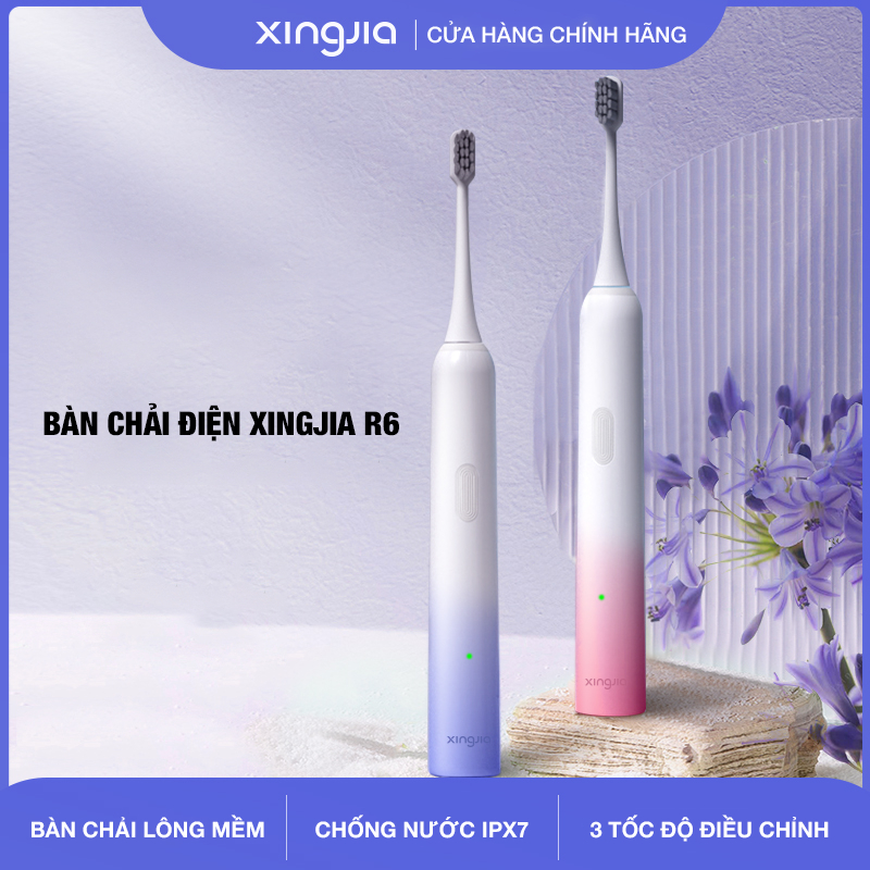 Bàn chải điện XingJia R6, bàn chải đánh răng ba tốc độ rung, chống nước IPX7