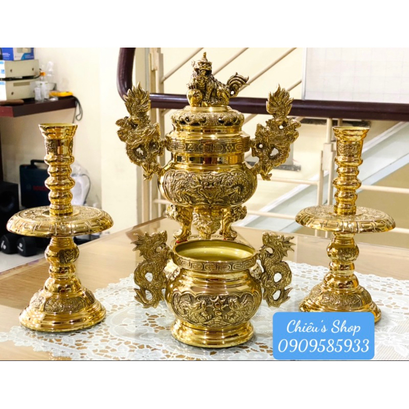 BỘ LƯ HƯƠNG BẰNG ĐỒNG CAO 28cm