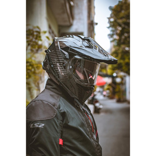 Mũ Bảo Hiểm Cào Cào LS2 MX701 Explorer Carbon Hai Kính Chuẩn ECE22.05 Đi ADV Mô Tô PKL [Chính Hãng]