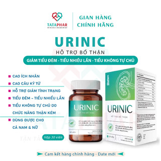 Viên uống hỗ trợ bổ thận Urinic - Hỗ trợ Giảm tình trạng tiểu đêm, tiểu nhiều lần, tiểu rắt, tiểu không tự chủ