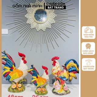Gà Trống Gốm, Gà Trống Gốm Decor, Tượng Gà Trống Gốm Decor - Hàng nhập khẩu cao cấp