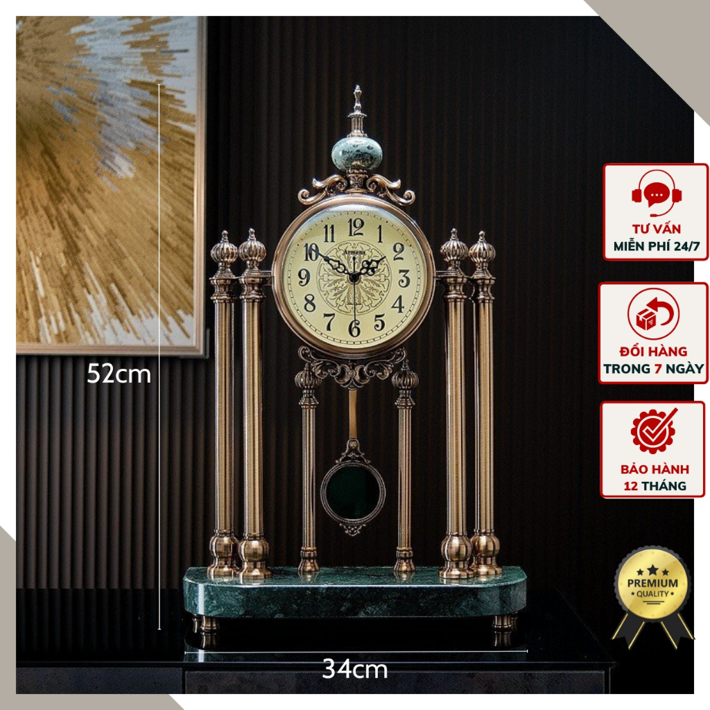Đồng hồ để bàn phong cách Châu Âu Cao Cấp DHDB10
