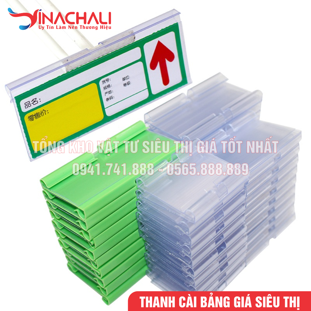 Nẹp Bảng Giá Siêu Thị, Nẹp Nhựa Cài Giá, Kẹp Bảng Giá Dùng Trong Siêu Thị Trong Suốt - Nhiều Kích Thước