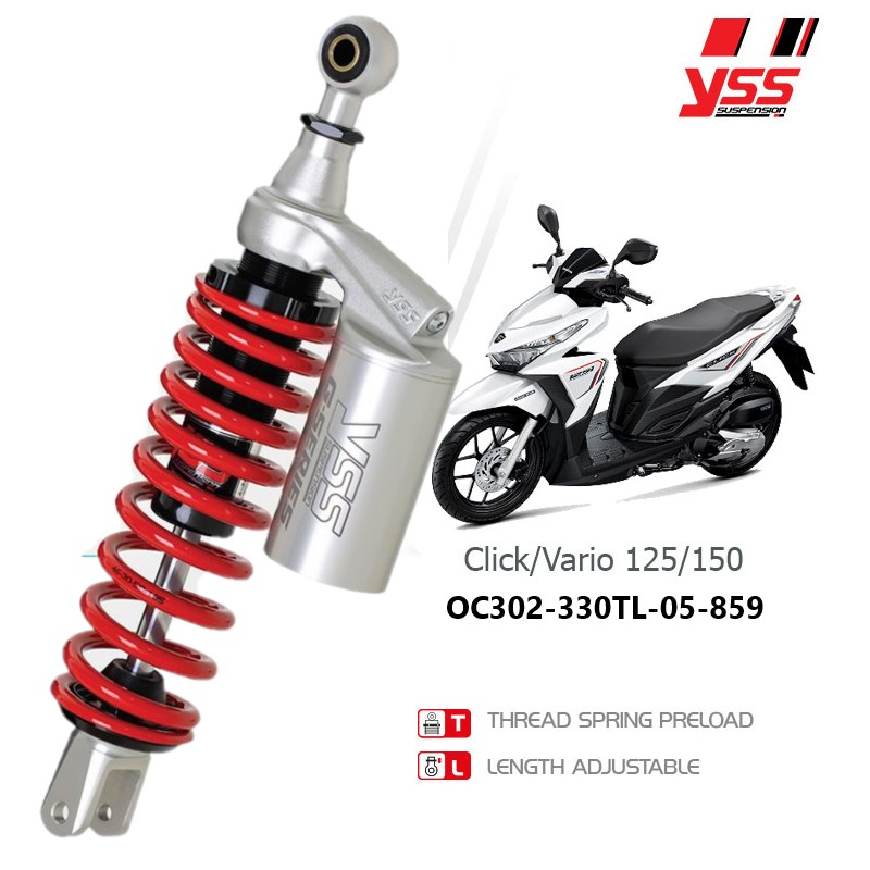 Phuộc YSS Click/Vario125,150 /Vision/SH MODE G-SERIES OC302-330TL-05-859