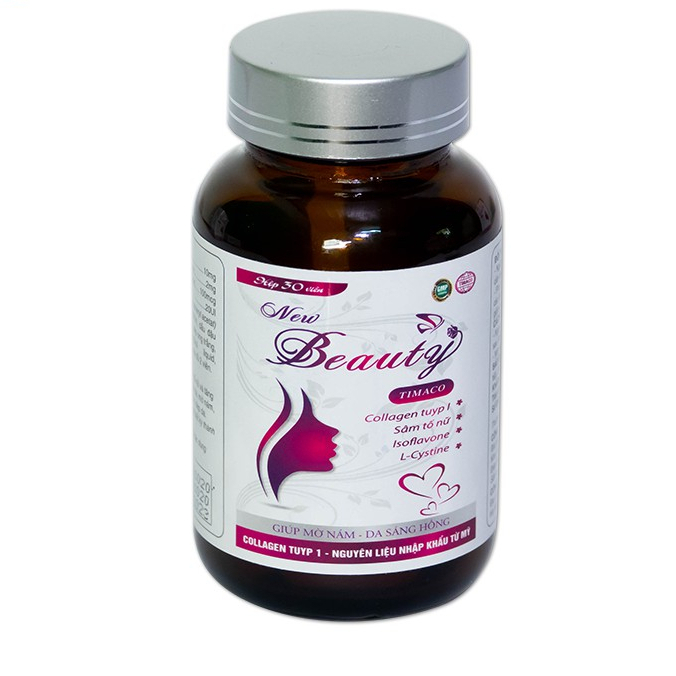 ⭐Viên uống dưỡng da cao cấp New Beauty Timaco - bổ sung Collagen hạn chế lão hóa da - Hộp 30 viên