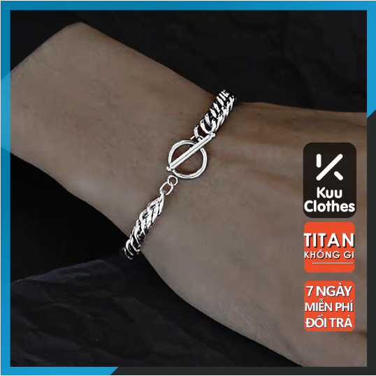 Vòng tay Titan thời trang cao cấp TIN OT Kuu Clothes phong cách Hàn Quốc - Vòng tay TIN OT