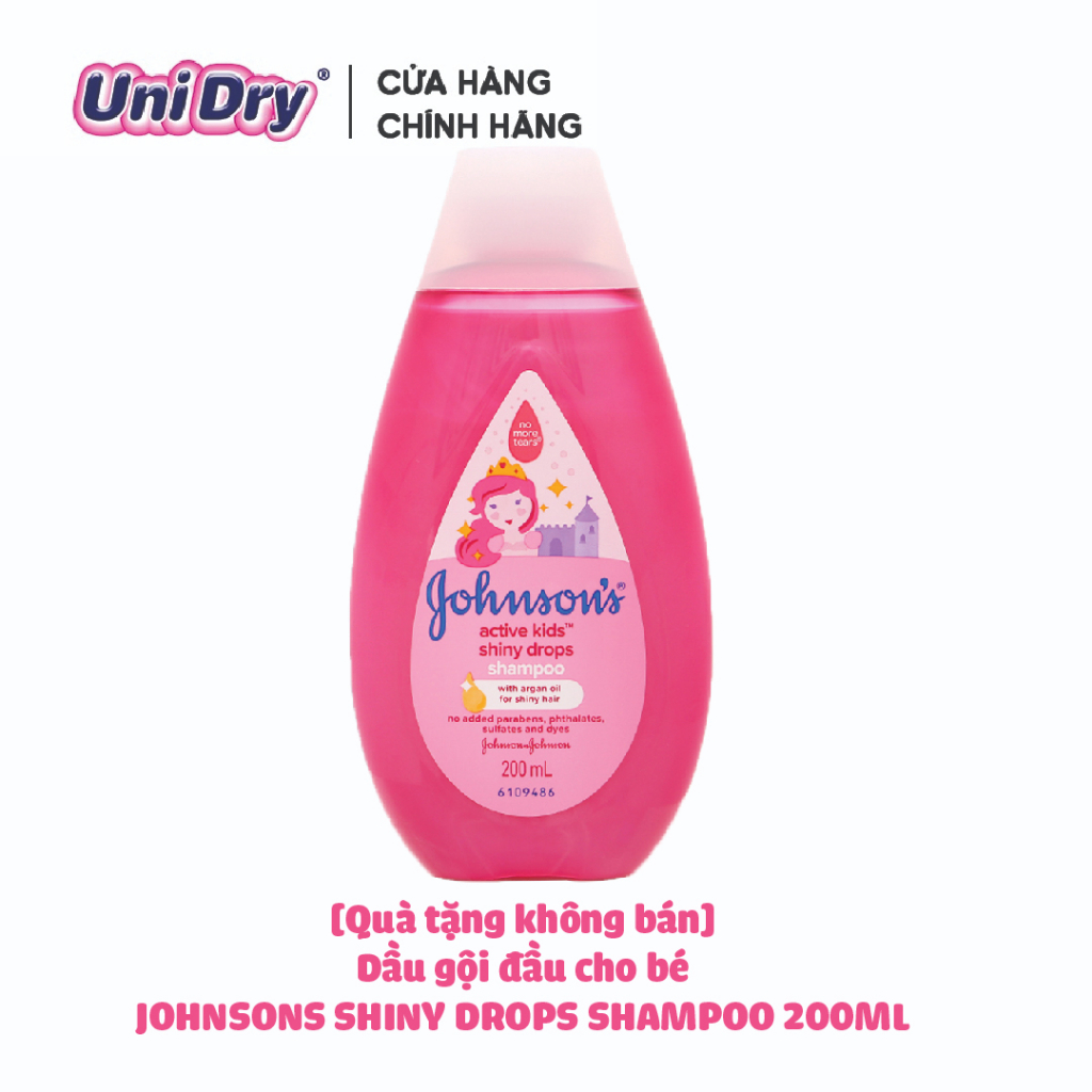 Dầu gội đầu cho bé JOHNSON'S SHINY DROPS SHAMPOO 200ML( hồng)