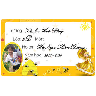 Nhãn vở in theo yêu cầu