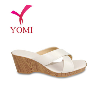 Giày Xuồng Nữ YOMI Guốc Đế Xuồng Vân Gỗ Quai Chéo SY0683X