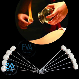 Set 5 cây bông mồi lửa giác hơi / phụ kiện que đốt - cây rọi - cây châm lửa - dùng cho cốc giác hơi thuỷ tinh
