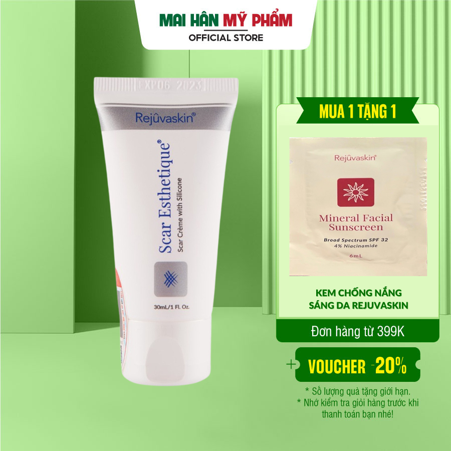 Kem xóa mờ sẹo thâm rỗ lõm Rejuvaskin Scar Esthetique ngừa thâm 30ml - Mỹ Phẩm Mai Hân