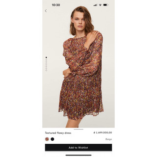 [ Mango Spain] Đầm hoa nhí Mango dòng cao cấp