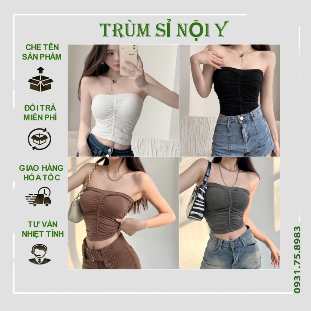 Áo Bra Quây Không Dây Cúp Ngực Đệm Đẩy Ngực Tone Màu Siêu Tây HOT Bikini Mã 1886