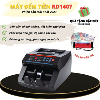Máy đếm tiền mini RD1407, tốc độ đếm 1000 tờ/phút, tính năng đếm cộng dồn và chia mẻ, thuận tiện cho việc quản lý tiền.