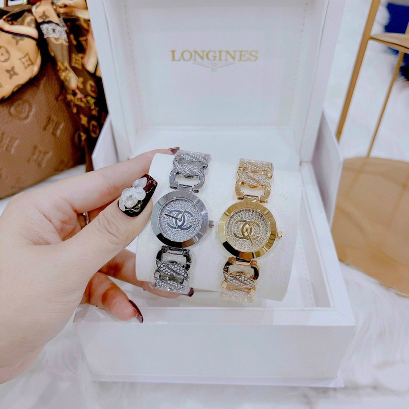 Đồng hồ nữ Chanel mặt tròn dây kim loại cao cấp - Bảo hành 12 tháng
