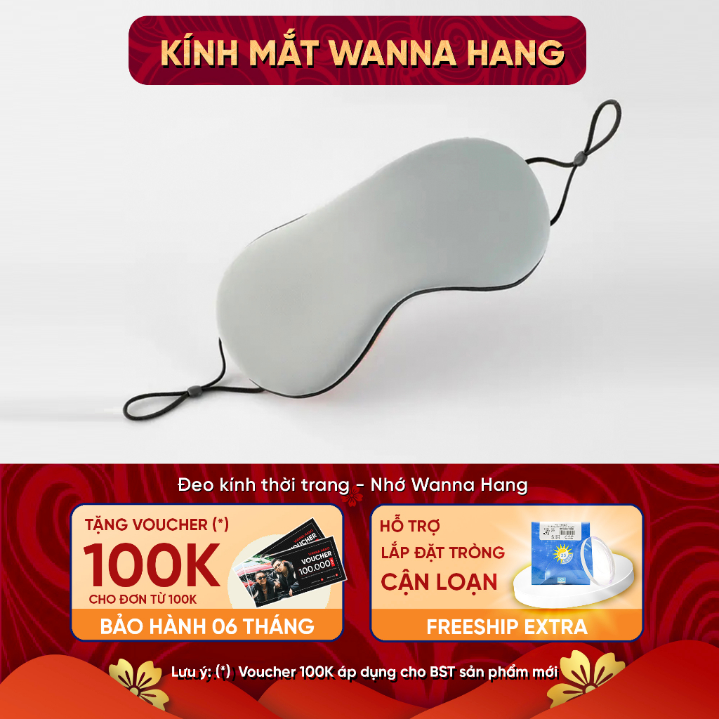 Bịt mắt, băng đô, che mắt khi ngủ mềm mại hai mặt nóng và lạnh cho buổi trưa và buổi tối tiện lợi nhỏ gọn EM-01