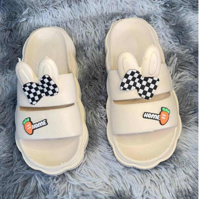 Dép quai ngang tai thỏ dễ thương,dép bánh mì nữ.