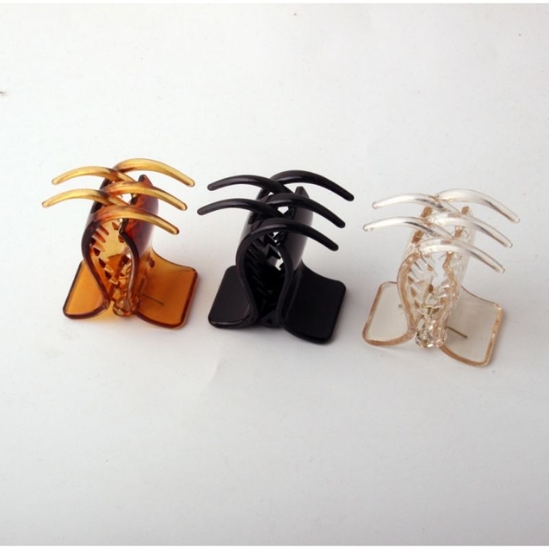 Kẹp Tóc Càng Cua Màu Bóng 5 Răng,3 Răng