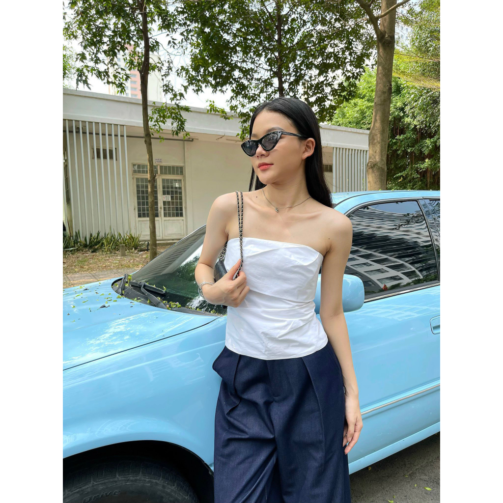 Áo ống kiểu có khóa kéo sau FANY TOP