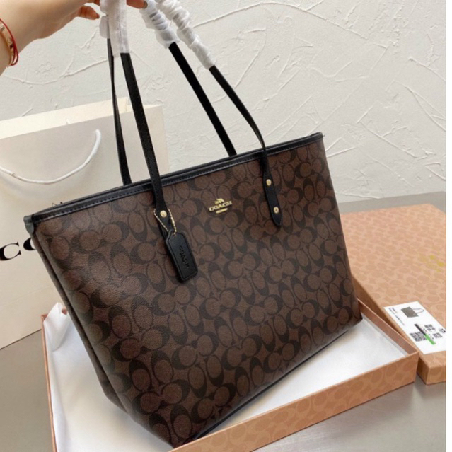 túi to công sở Coach sz 45cm kèm hộp nguyên seal, hàng xuất - túi thơm da mềm (sỉ)